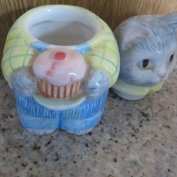 Vintage AVON Sugar Bowl Kitty with Cupcake (F7) - Picture 5 of 7